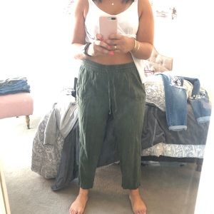Green relaxed fit pant